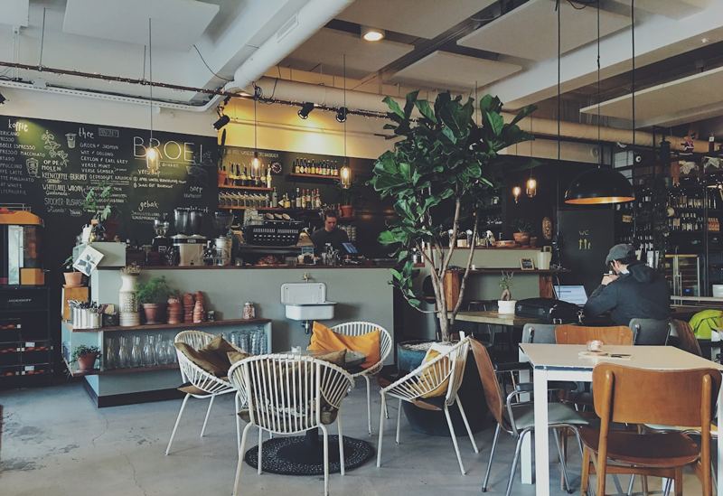 Independent café interior