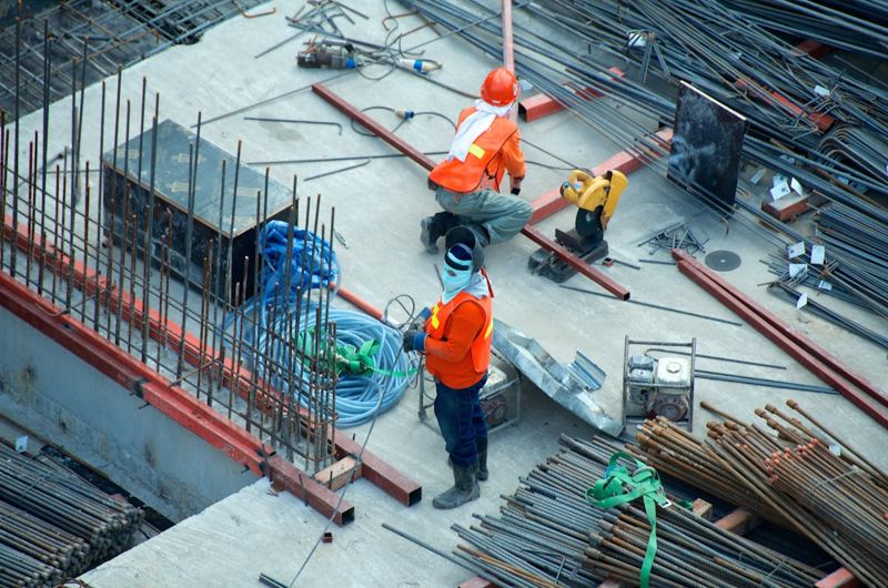 Construction site from above